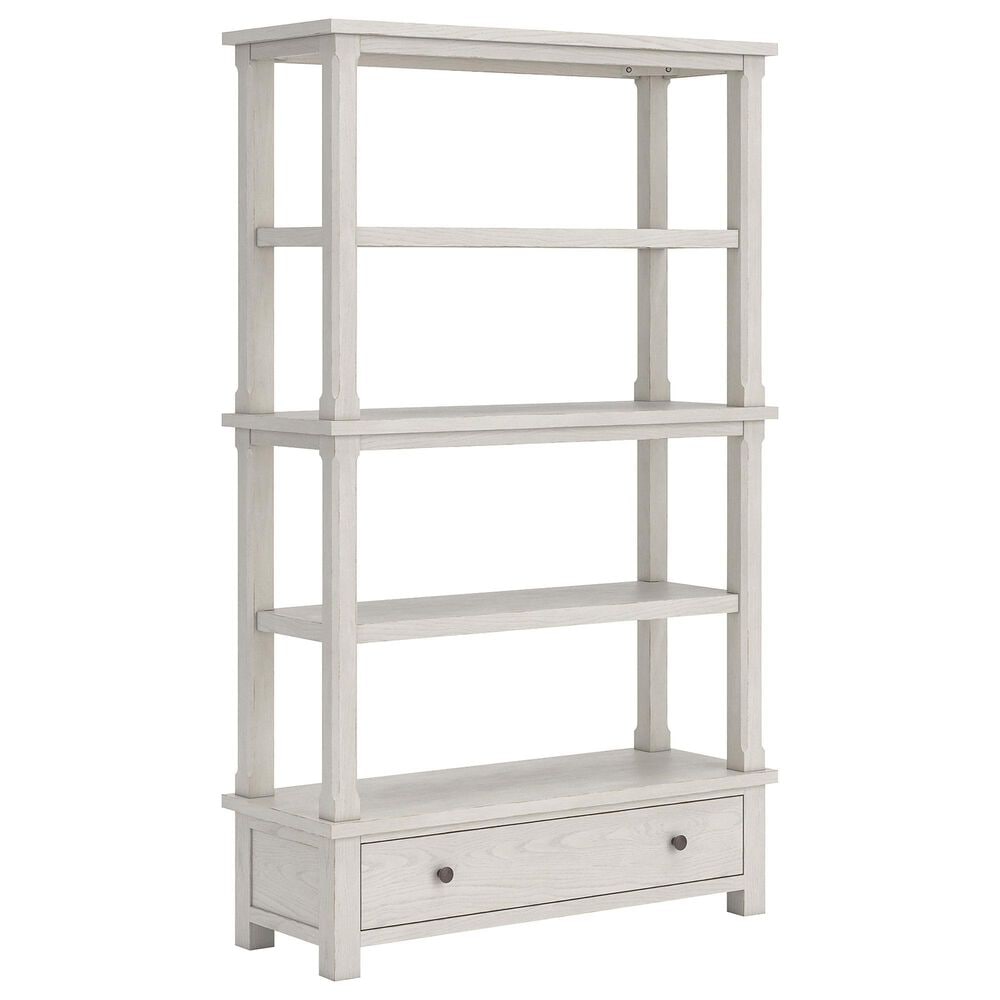 Ashley Robbinsdale 3-Piece L-Shape Desk and Bookcase Set in Antique White, , large