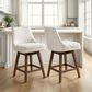 Armen Living Branson 26" Swivel Counter Height Stool in Brown, , large