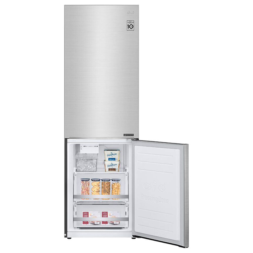 LG 12 Cu. Ft. Bottom Freezer Counter-Depth Refrigerator in Stainless Steel, , large