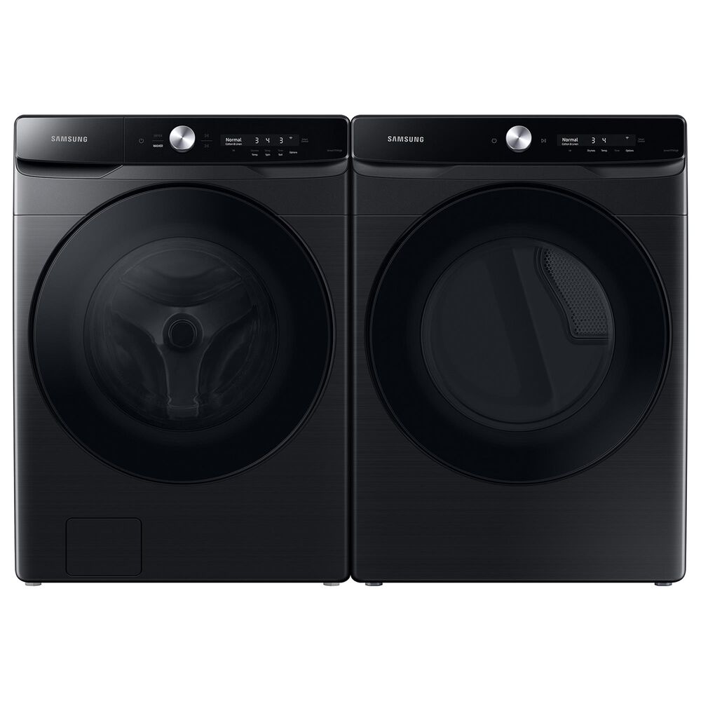 Samsung 5 Cu. Ft. Front Load Washer and 7.5 Cu. Ft. Electric Dryer Laundry Pair in Brushed Black, , large