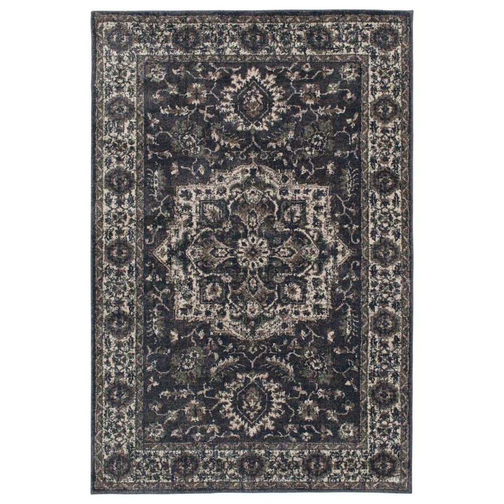 Central Oriental Minerva Hester 5" x 7"3" Vintage Blue and Alabaster Area Rug, , large
