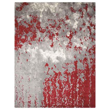 Nourison Twilight TWI21 12" x 15" Grey and Red Area Rug, , large