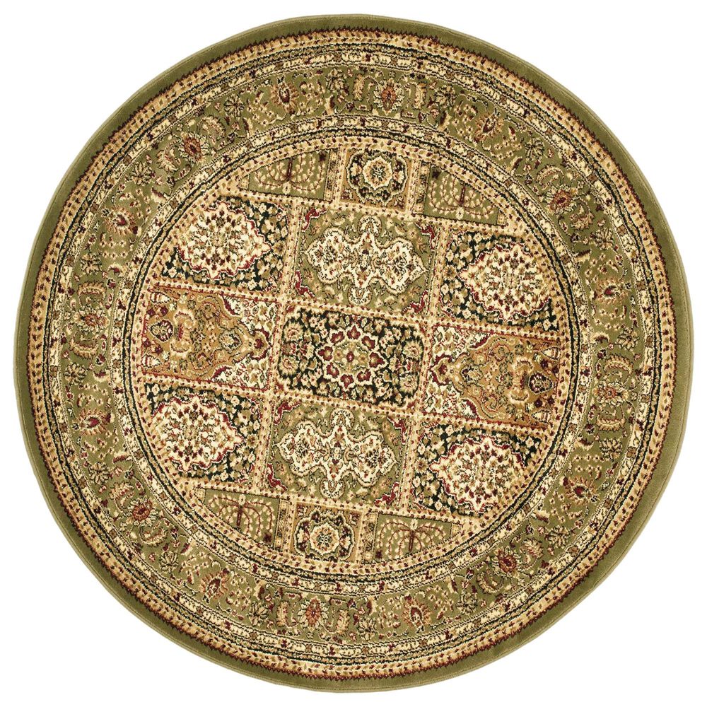 Safavieh Lyndhurst 5"3" Round Multicolor and Green Area Rug, , large