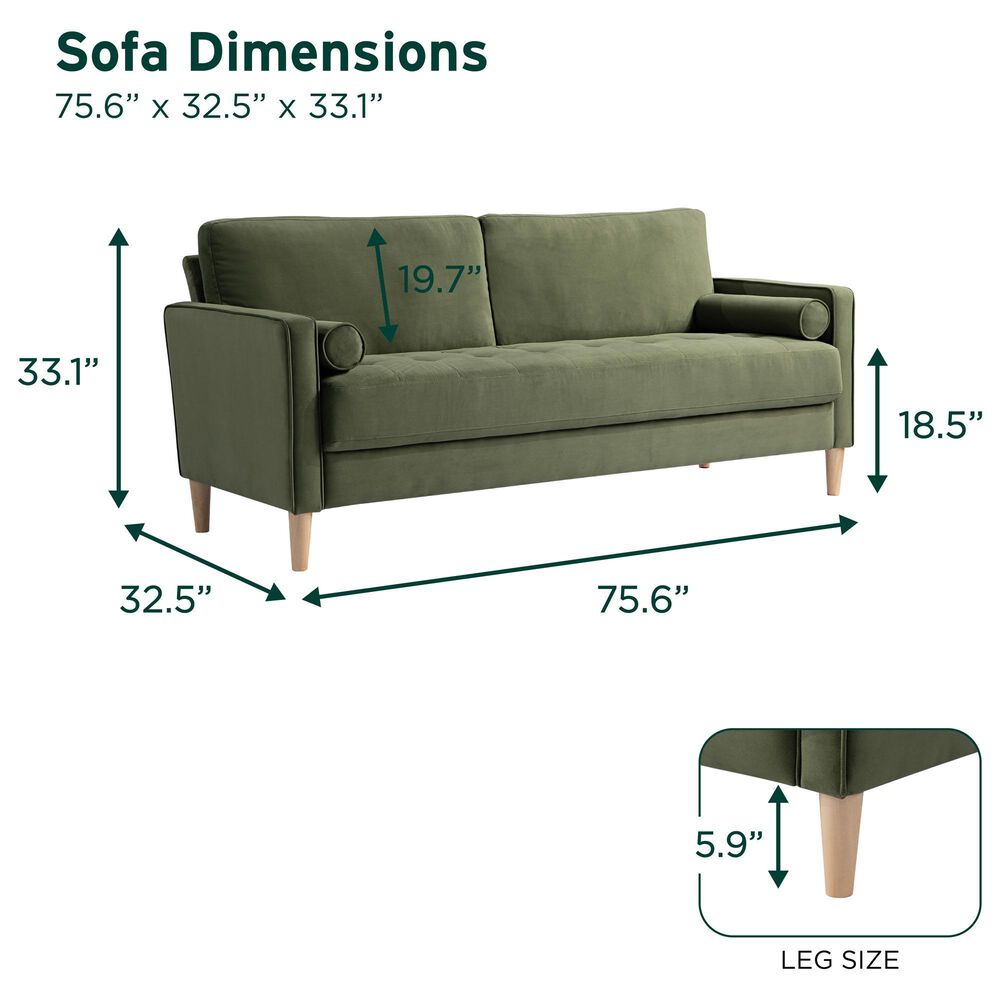 Lifestyle Solutions Langford Stationary Sofa in Heather Grey, , large