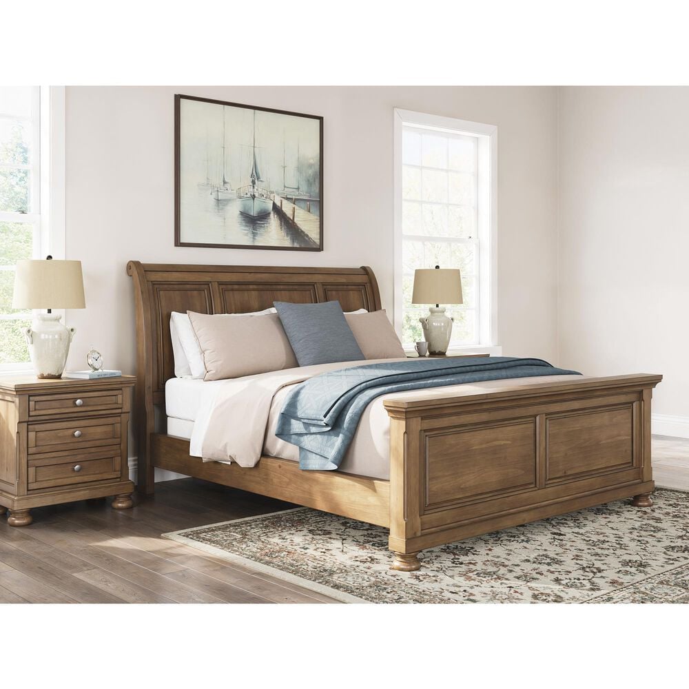 Ashley Feddinger California King Sleigh Bed in Chestnut Brown, , large