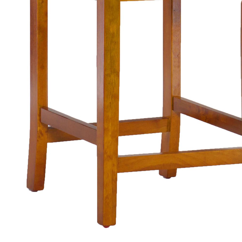 Linon Home Decor Milano Counter Stool with Brown Cushion in Walnut, , large