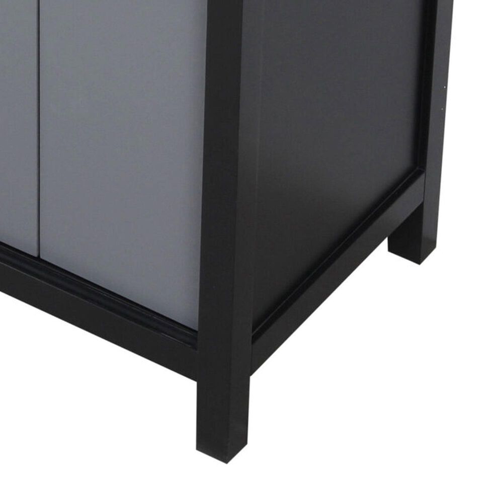 Lexora Home Zilara 42&quot; Single Bathroom Vanity in Black and Grey with 11 cm Castle Grey Marble Top and Rectangular Sink, , large
