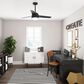 Hunter Midtown 48" Ceiling Fan with LED Lights in Matte Black, , large