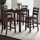 Furniture of America Lubbock 5-Piece Counter Height Dining Set in Expresso, , large