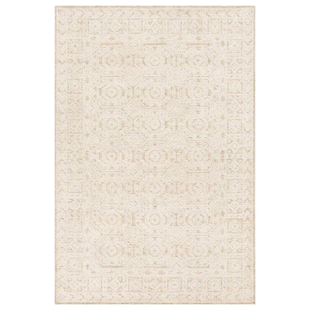 Surya Louvre LOU-2301 8" Round Khaki and Cream Area Rug, , large