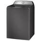 GE Profile 5 Cu. Ft. Top Load Impeller Washer and 7.4 Cu. Ft. Gas Dryer Laundry Pair in Diamond Gray, , large