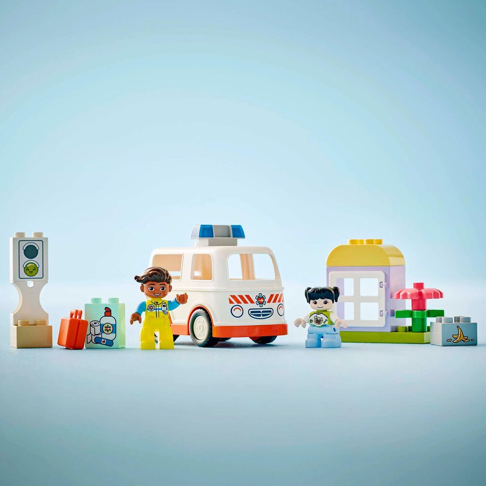 LEGO Duplo Ambulance and Driver Building Set in Multicolor, , large