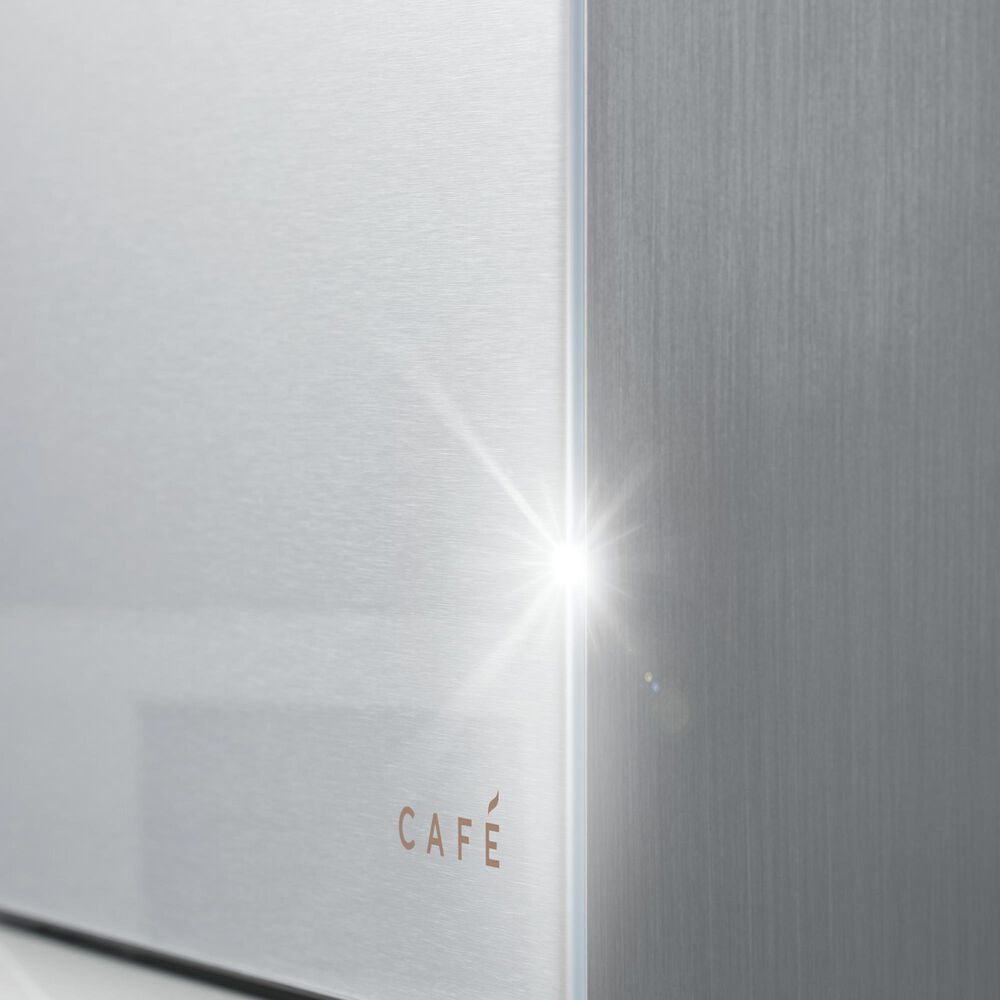 GE Appliances 22.9 Cu. Ft. Smart Counter-Depth Quad-Door Refrigerator in Platinum Glass, , large