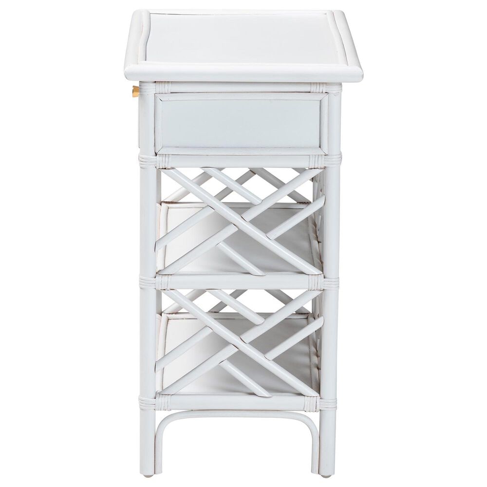 Baxton Studio Tiaret 1-Drawer Nightstand in White, , large