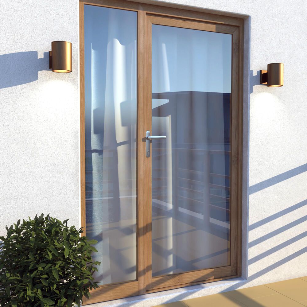 Vaxcel Chiasso 1-Light Outdoor Wall Sconce in Warm Brass, , large