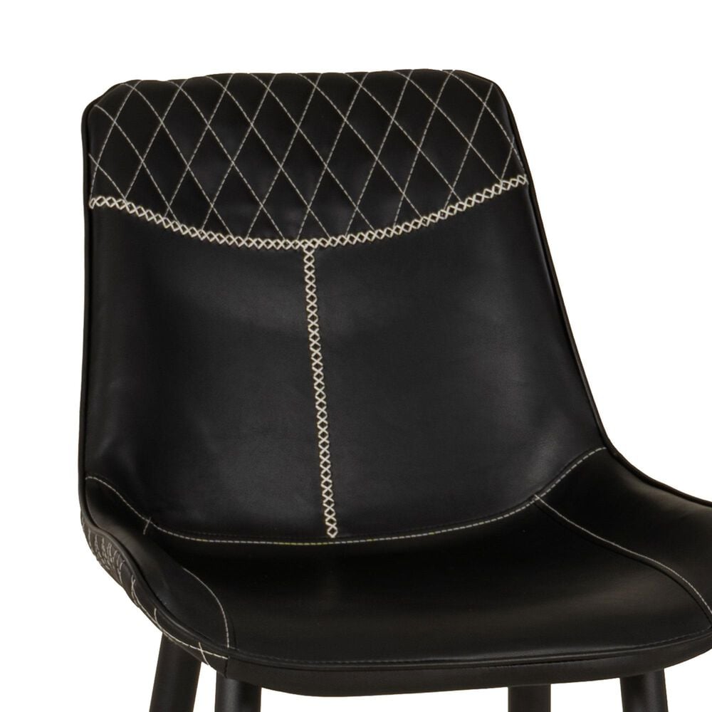 Linon Home Decor Elder 24" Counter Stool in Black, , large