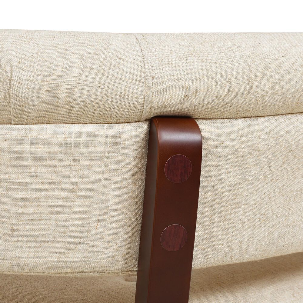 Jennifer Taylor Home Jared Stationary Settee in Wood Ash NFM