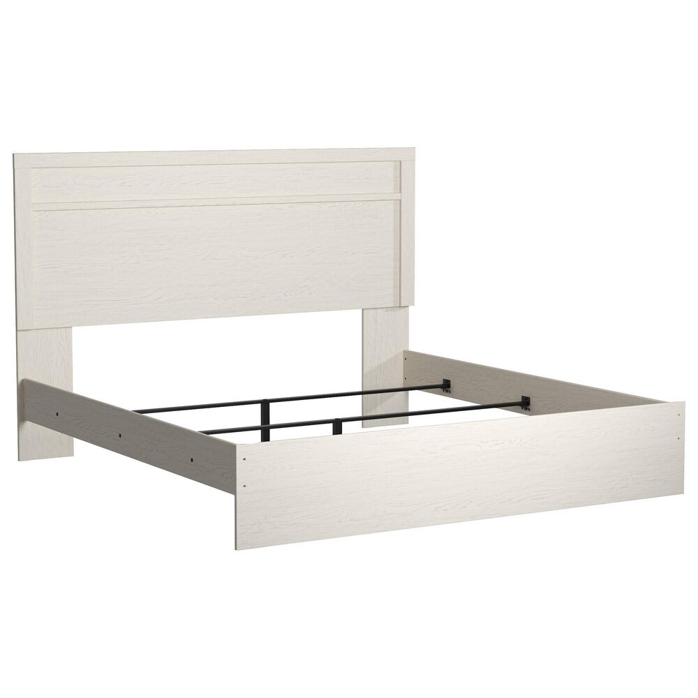 Ashley Stelsie King Panel Bed in White, , large
