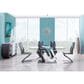 Global Furniture USA Dining Table in Clear, Grey, White and Polished Chrome - Table Only, , large