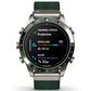 Garmin MARQ 2 Golfer AMOLED Smartwatch Silver Grade 5 Titanium Bezel Case with Green Nylon Band, , large