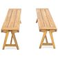 Hearth and Haven 3-Piece Outdoor Picnic Table Set in Teak, , large