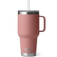 YETI Rambler 35 Oz Straw Mug with Straw Lid in Sandstone Pink
