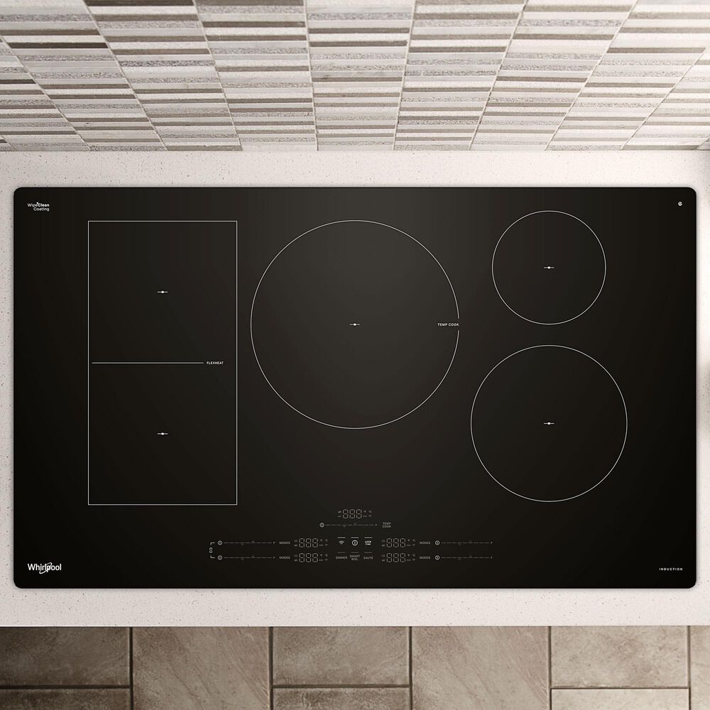 Whirlpool 36" Induction Cooktop Temp Cook Technology in Black, , large