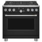 Cafe 5.75 Cu. Ft. Freestanding Dual Fuel Range in Matte Black and Brushed Stainless, , large