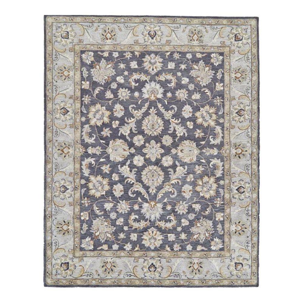 Feizy Rugs Eaton 8397F 10' Round Charcoal Area Rug, , large