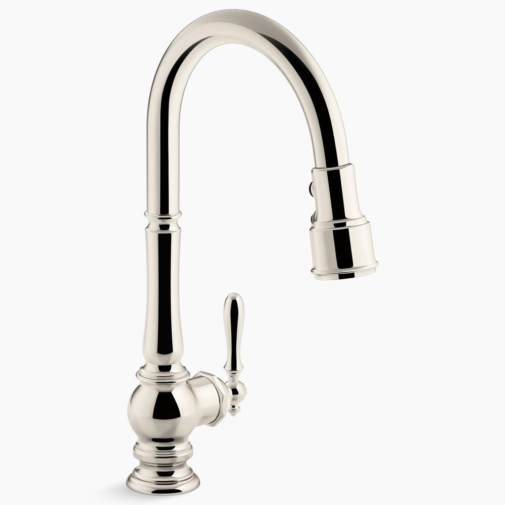 Kohler Artifacts Pull-Down Kitchen Sink Faucet in Vibrant Polished Nickel, , large