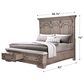 Sasha Lee King Storage Bed in Light Taupe, , large