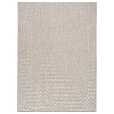 Nourison Horizon HOZ02 Grey 4" x 6" Indoor/Outdoor Area Rug, , large