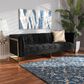 Baxton Studio Ambra Stationary Sofa in Black Velvet, , large