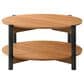 Furniture of America Elovier Coffee Table with Open Shelf in Walnut and Black, , large