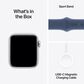 Apple Watch SE GPS 40mm Silver Aluminum Case with Denim Sport Band - S/M, , large