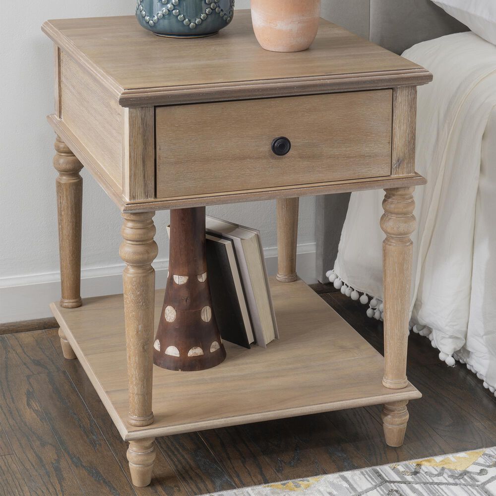 Linon Home Decor Mcghie Side Table in Natural, , large