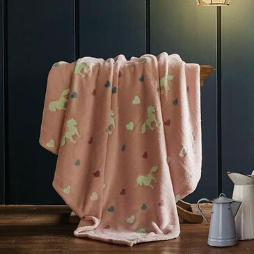 Duke Imports Candy Reins - Glow in the Dark Plush Throw in Pink, , large