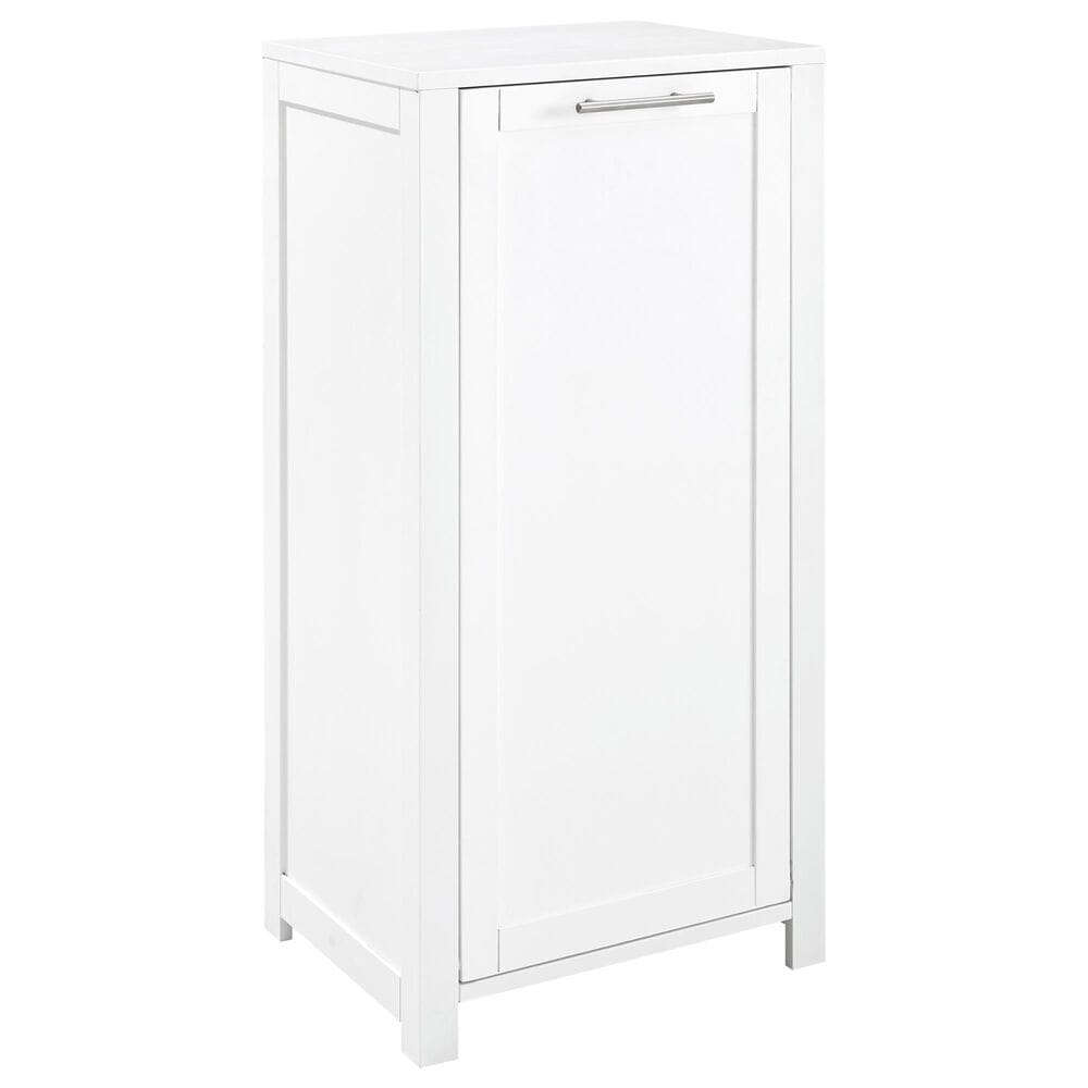Crosley Furniture Savannah Linen Hamper in White, , large