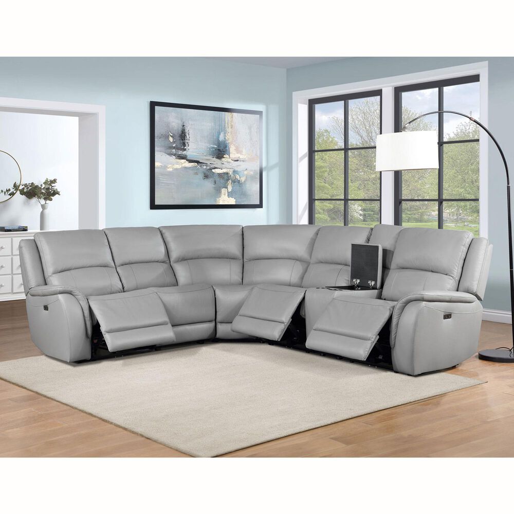 Steve Silver Alexandria 6-Piece Power Reclining Sectional in Stone, , large