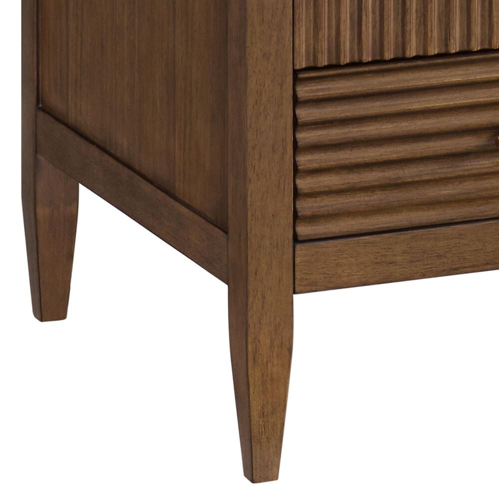 James Martin Vanities Myrrin 36&quot; Vanity in Mid-Century Walnut with Single Hole and 3 cm White Zeus Quartz Top &amp; Backsplash, , large