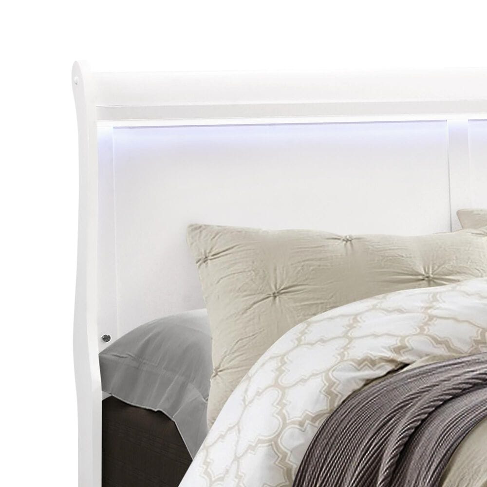 Global Furniture USA Charlie Full Bed in White, , large