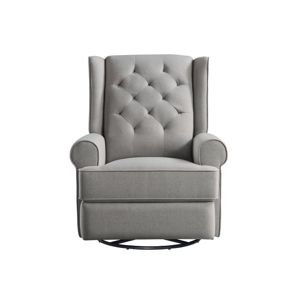 Eastern Shore Amelia Power Recliner Swivel Glider with USB Port in Charcoal Gray , , large