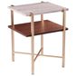Southern Enterprises Ardmillan Storage End Table in Brass, Tobacco, and White, , large