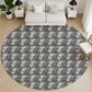 Dalyn Rug Company Soft Essentials Chevron Black 8" Round Area Rug, , large