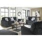 Ashley Midnight-Madness Oversized Chair in Gunmetal, , large