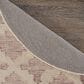 L&R Resources Sinuous Pin Dot 6" Round Ivory and Rose Area Rug, , large