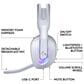 Logitech G5 Series G522 Lightspeed Wireless Gaming Headset with Lightsync RGB in White, , large