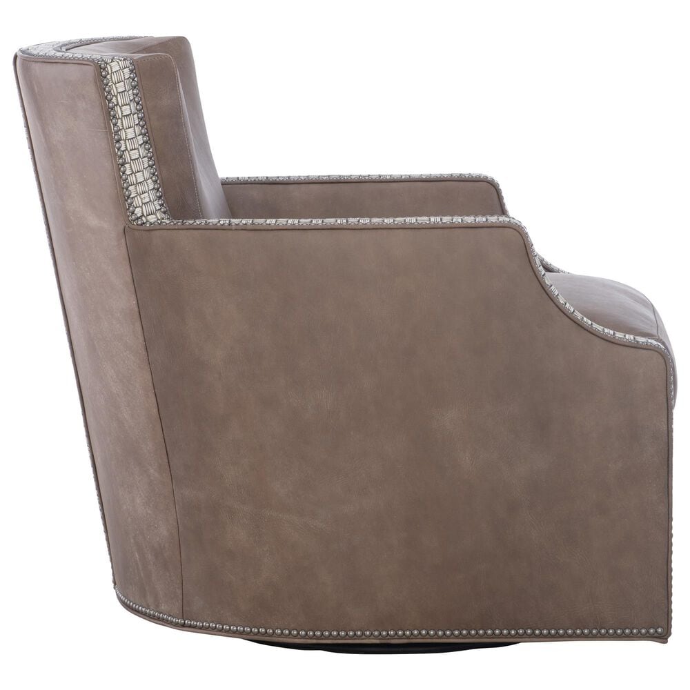 Bradington-Young Fredricksen Swivel Chair in Mushroom, , large