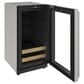 U-Line 18" Glass Door Beverage Center in Stainless Steel, , large