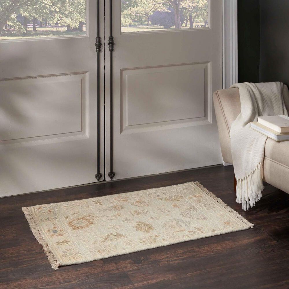 Nourison Whispers 2&#39; x 3&#39; Cream, Grey and Brown Area Rug, , large